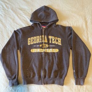 Unisex Georgia Tech zip up hoodie champion size small